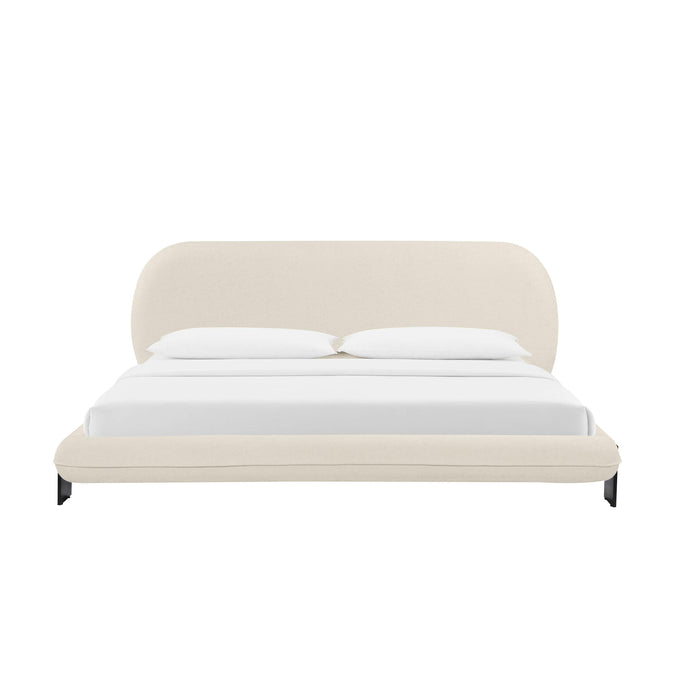 Ophelia Cream Faux Wool UK Super King Bed - Home And Beyond