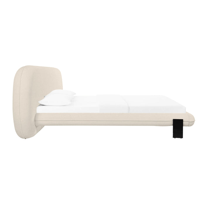 Ophelia Cream Faux Wool UK Super King Bed - Home And Beyond