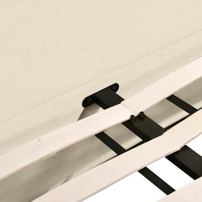 Ophelia Cream Faux Wool UK Super King Bed - Home And Beyond