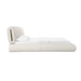Karol Cream Vegan Leather UK Super King Bed - Home And Beyond