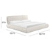 Karol Cream Vegan Leather UK Super King Bed - Home And Beyond