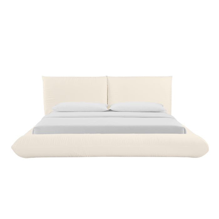 Romp Cream 100% Recycled Linen UK Super King Bed - Home And Beyond