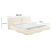 Romp Cream 100% Recycled Linen UK Super King Bed - Home And Beyond