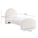 Moon Cream Boucle Twin Bed - Home And Beyond