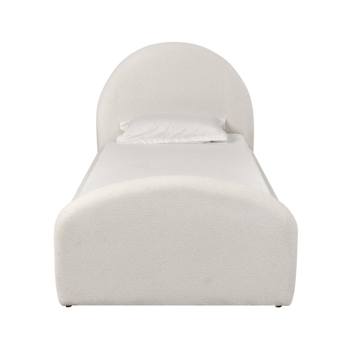 Moon Cream Boucle Twin Trundle Bed - Home And Beyond