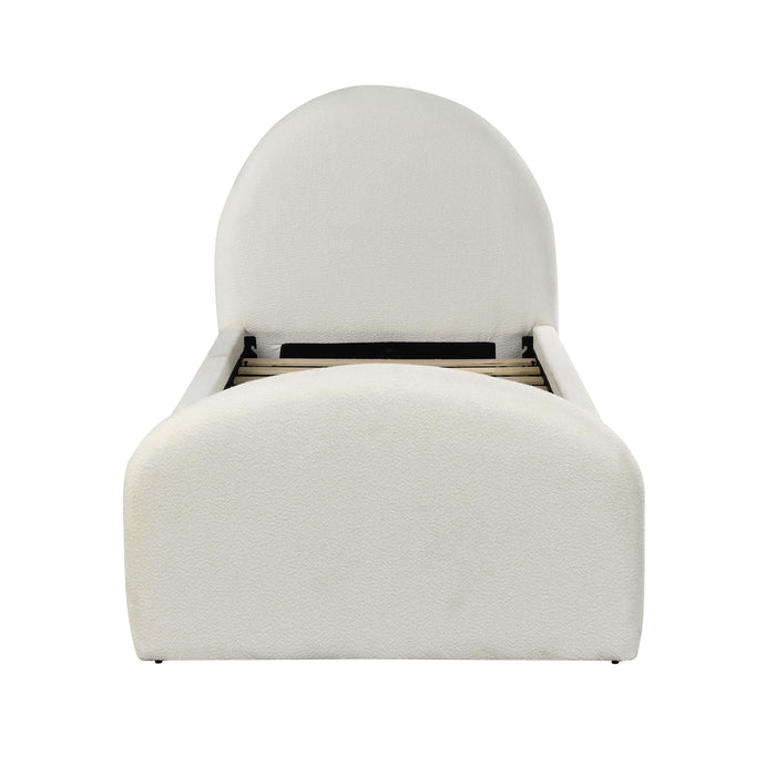 Moon Cream Boucle Twin Trundle Bed - Home And Beyond