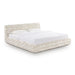 Isla Cream Jacquard Pattern King Bed - Home And Beyond