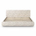 Isla Cream Jacquard Pattern King Bed - Home And Beyond