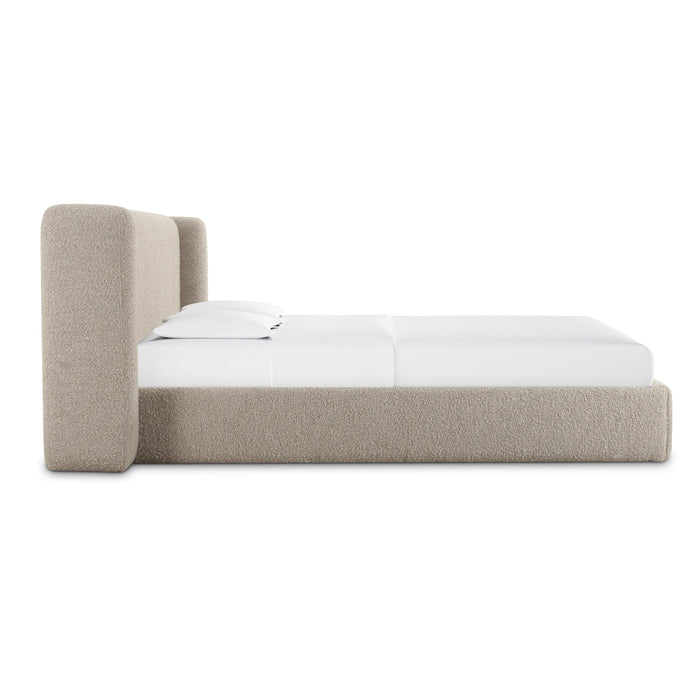 Babette Tan Boucle Queen Bed - Home And Beyond