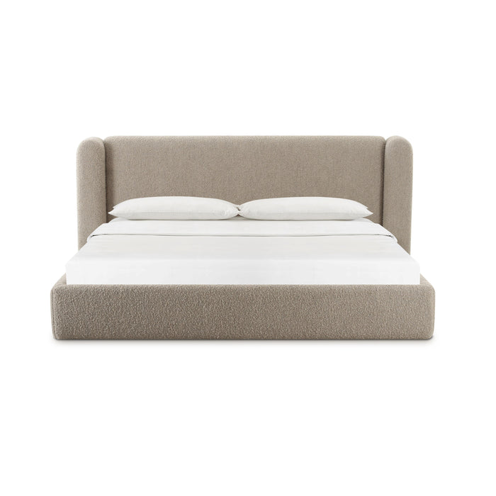 Babette Tan Boucle King Bed - Home And Beyond