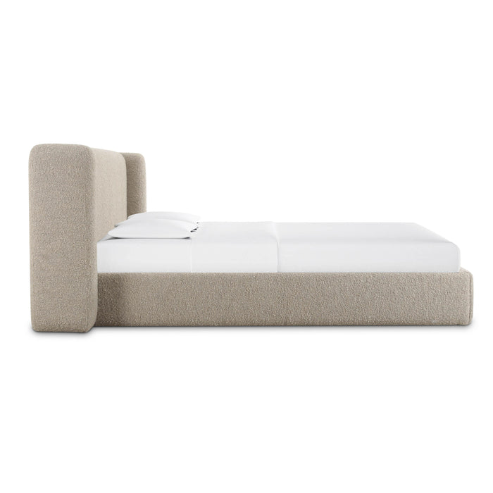 Babette Tan Boucle King Bed - Home And Beyond