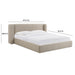 Babette Tan Boucle King Bed - Home And Beyond