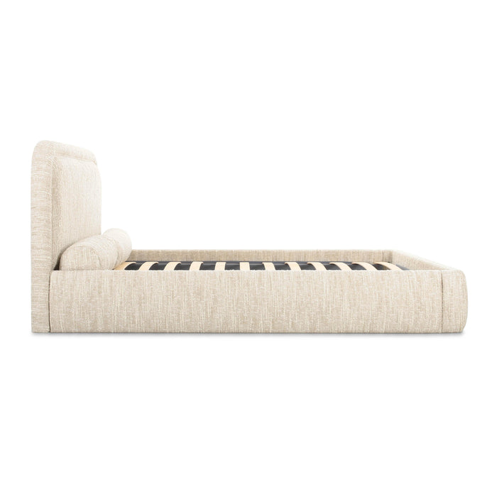 Murielle Taupe Textured Boucle King Bed - Home And Beyond