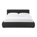 Isla Charcoal Textured Velvet Queen Bed - Home And Beyond