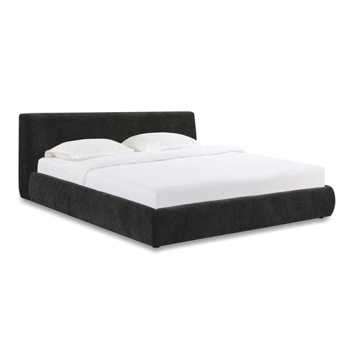 Isla Charcoal Textured Velvet King Bed - Home And Beyond