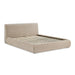 Isla Taupe Textured Velvet Queen Bed - Home And Beyond