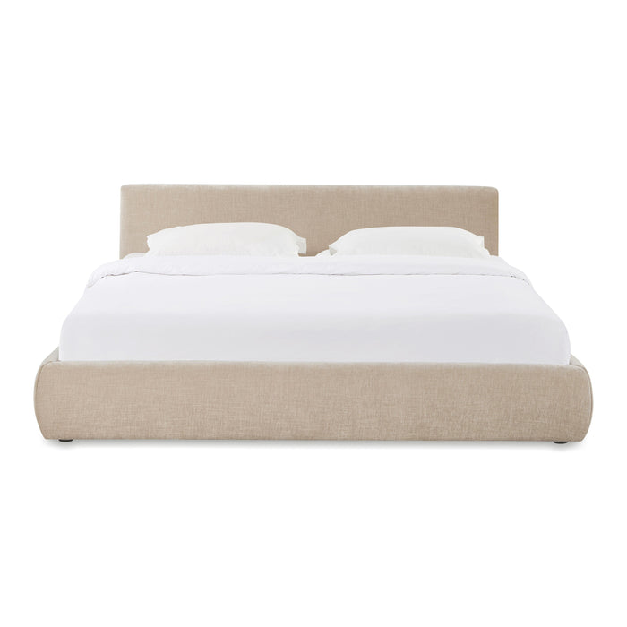 Isla Taupe Textured Velvet King Bed - Home And Beyond