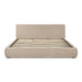 Isla Taupe Textured Velvet King Bed - Home And Beyond