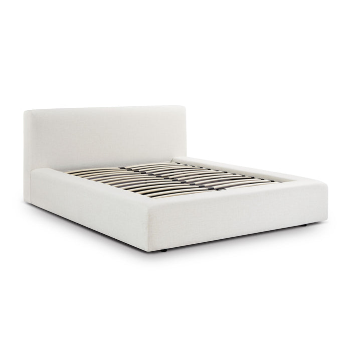 Meena Cream Upcycled Performance Linen Storage Bed - Home And Beyond