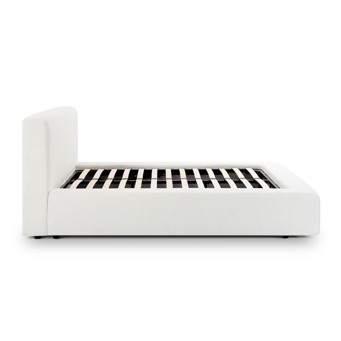 Meena Cream Upcycled Performance Linen Storage Bed - Home And Beyond