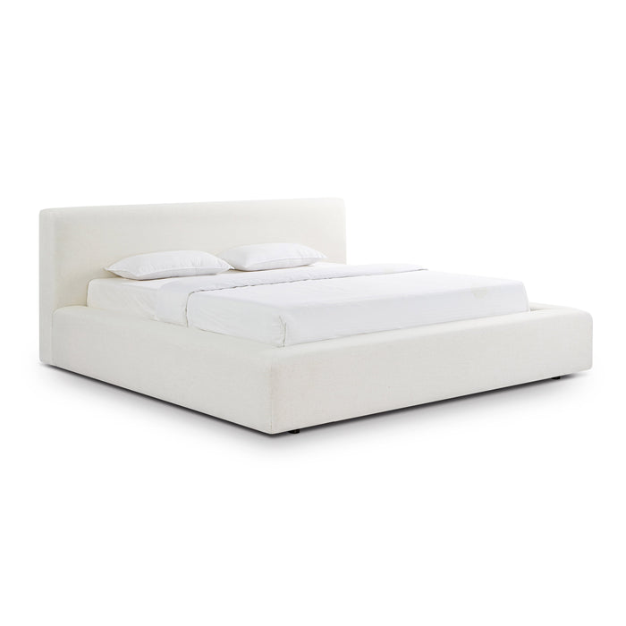 Meena Cream Upcycled Performance Linen Storage Bed - Home And Beyond