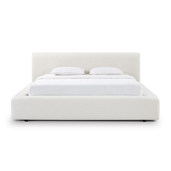 Meena Cream Upcycled Performance Linen Storage Bed - Home And Beyond