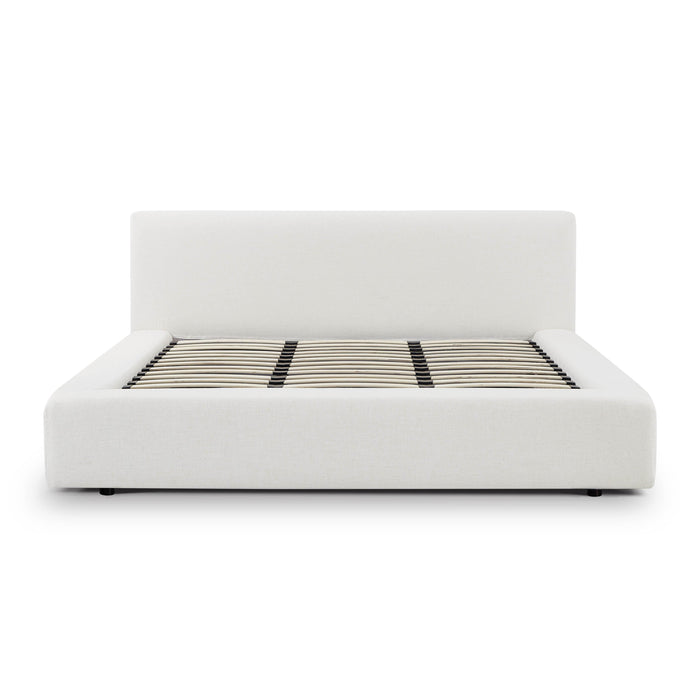 Meena Cream Upcycled Performance Linen Storage Bed - Home And Beyond