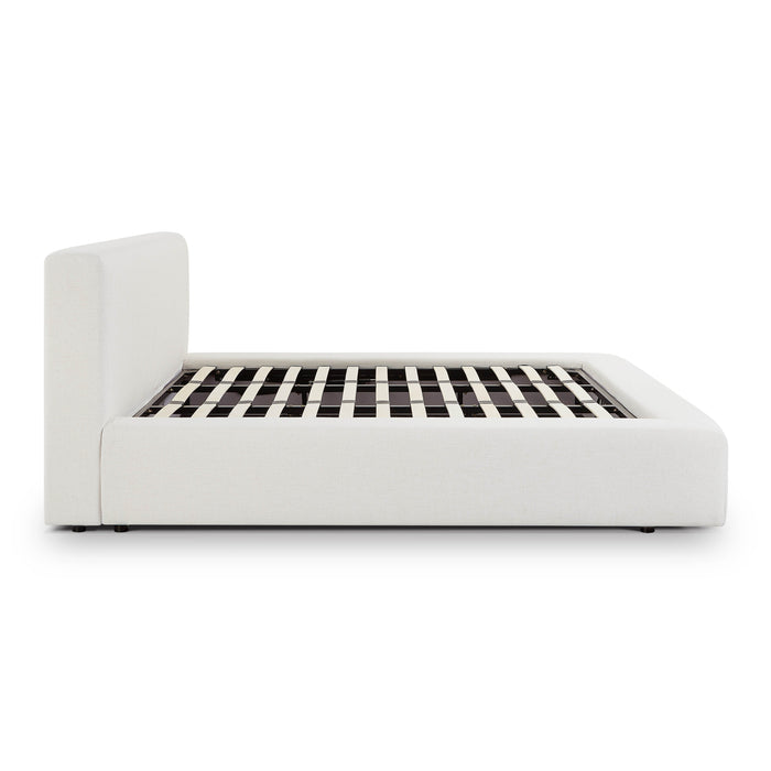 Meena Cream Upcycled Performance Linen Storage Bed - Home And Beyond