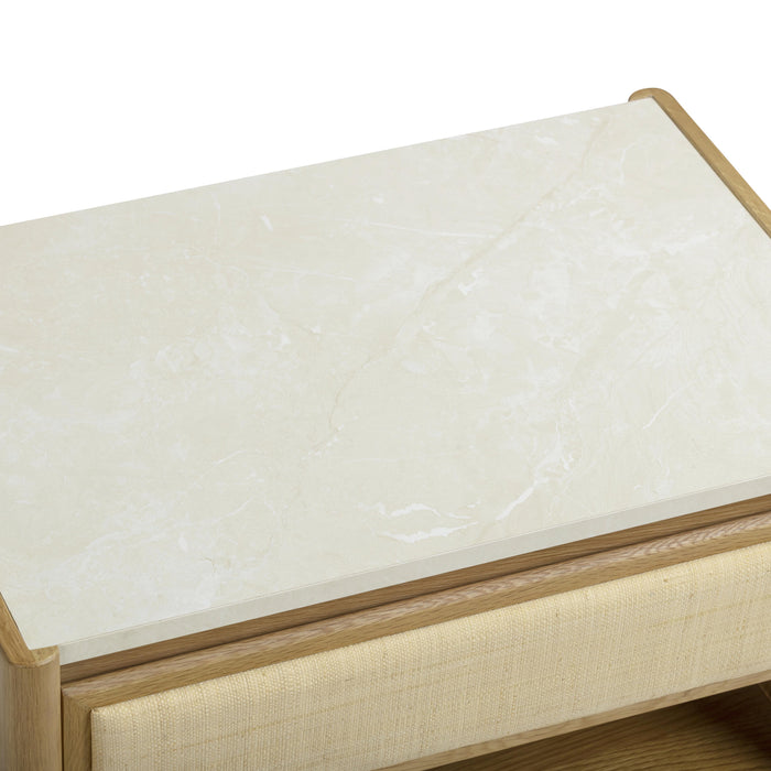 Paige 26" Natural Oak 2-Drawer Nightstand - Home And Beyond