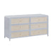 Patty 62" Rattan 6 Drawer Dresser - Home And Beyond