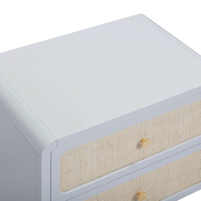 Patty 28" Rattan 2 Drawer Nightstand - Home And Beyond