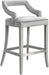 Tiffany Grey Velvet Counter Stool - UK - Home And Beyond