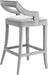 Tiffany Grey Velvet Counter Stool - UK - Home And Beyond