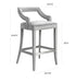 Tiffany Grey Velvet Counter Stool - UK - Home And Beyond