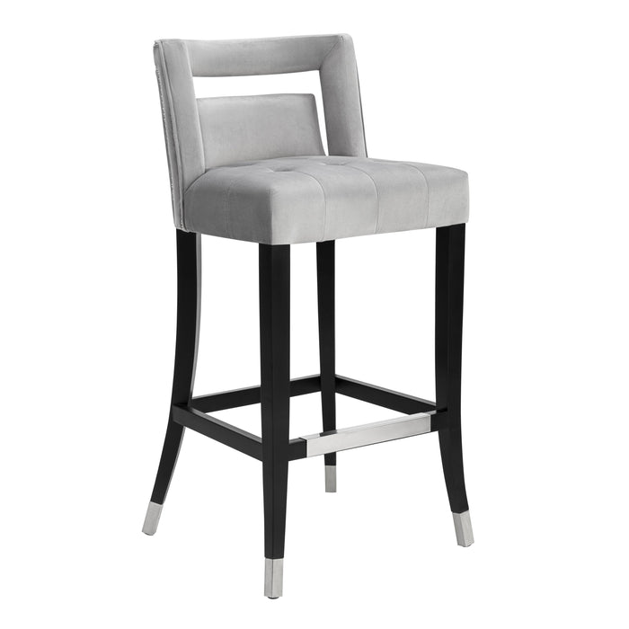 Hart Grey Velvet Counter Stool image