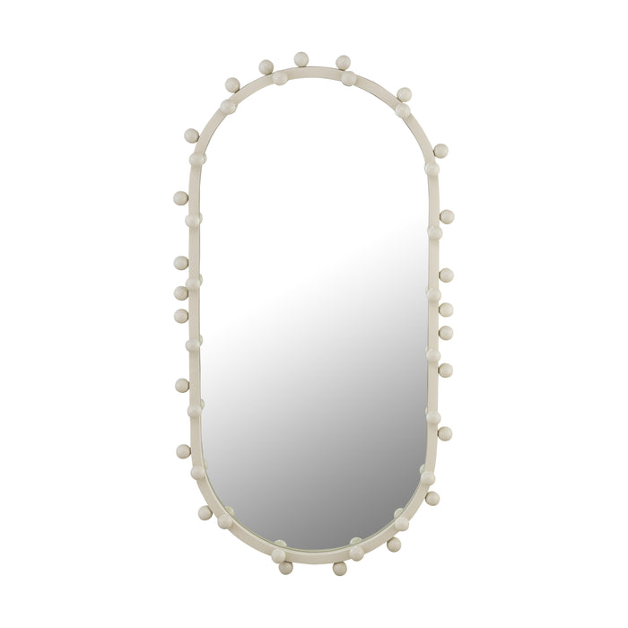 Bubbles Ivory Large Oval Wall Mirror - UK - Home And Beyond
