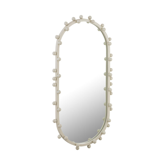 Bubbles Ivory Large Oval Wall Mirror - UK - Home And Beyond