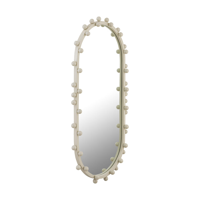 Bubbles Ivory Large Oval Wall Mirror - UK - Home And Beyond