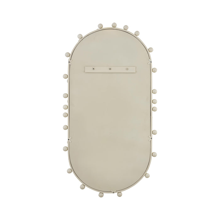 Bubbles Ivory Large Oval Wall Mirror - UK - Home And Beyond