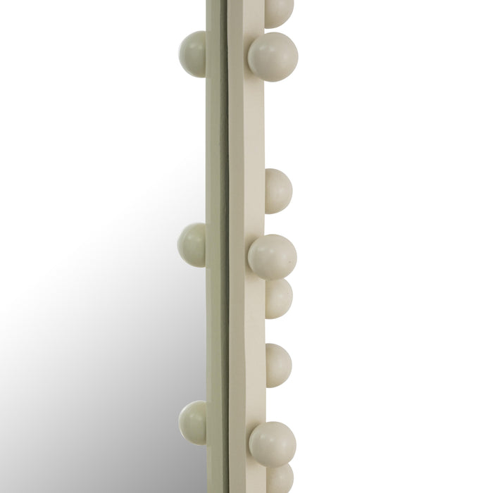 Bubbles Ivory Large Oval Wall Mirror - UK - Home And Beyond