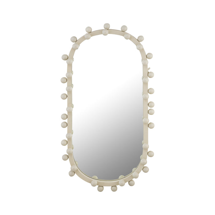 Bubbles Ivory Oval Wall Mirror - UK - Home And Beyond