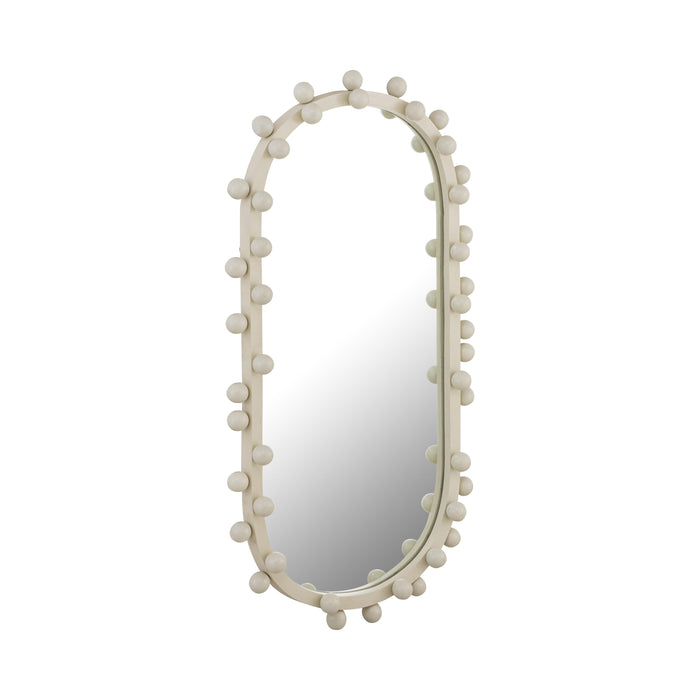 Bubbles Ivory Oval Wall Mirror - UK - Home And Beyond