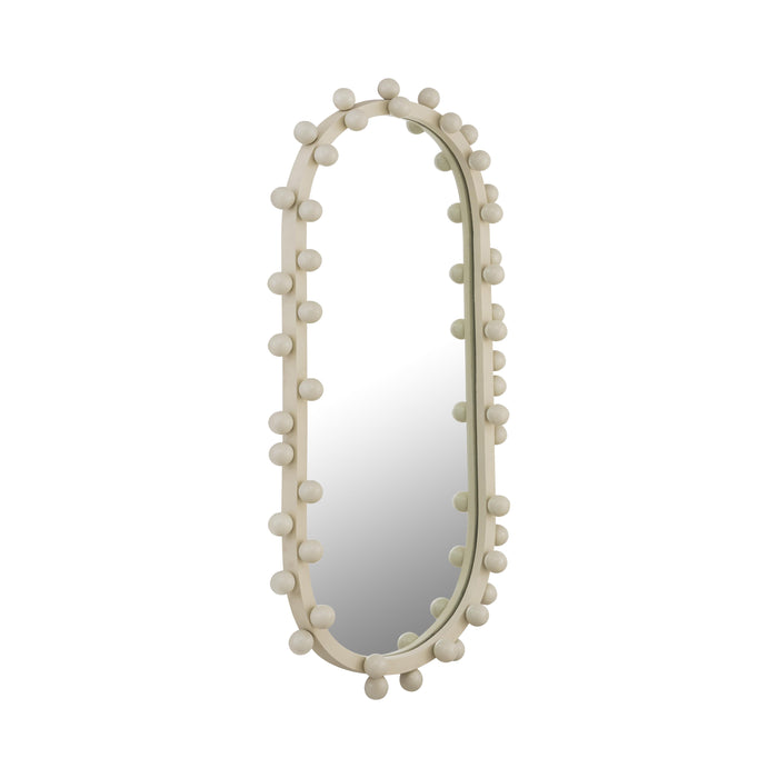 Bubbles Ivory Oval Wall Mirror - UK - Home And Beyond