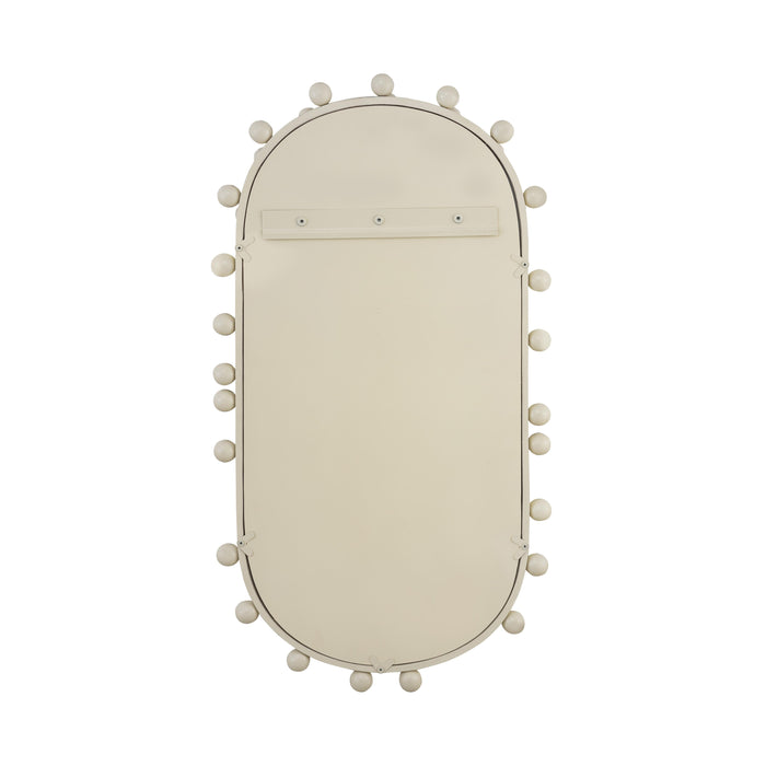 Bubbles Ivory Oval Wall Mirror - UK - Home And Beyond