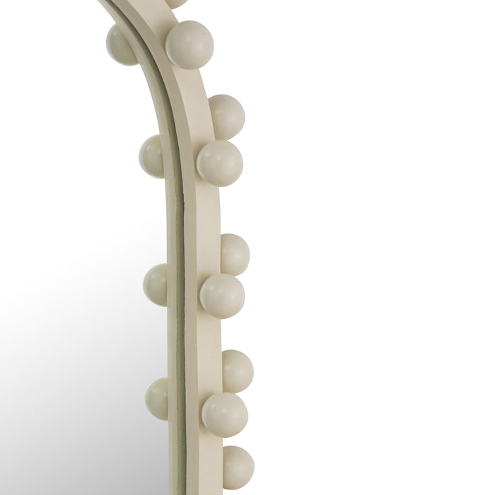 Bubbles Ivory Oval Wall Mirror - UK - Home And Beyond