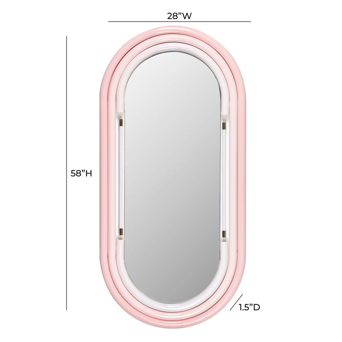 Neon Large Wall Mirror in Pink 9 - Home And Beyond