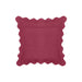 Scalloped Edge Magenta and Pink Cotton Velvet Throw Pillow - Home And Beyond