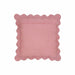 Scalloped Edge Pink and Terracotta Linen Throw Pillow - Home And Beyond
