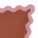 Scalloped Edge Pink and Terracotta Linen Throw Pillow - Home And Beyond