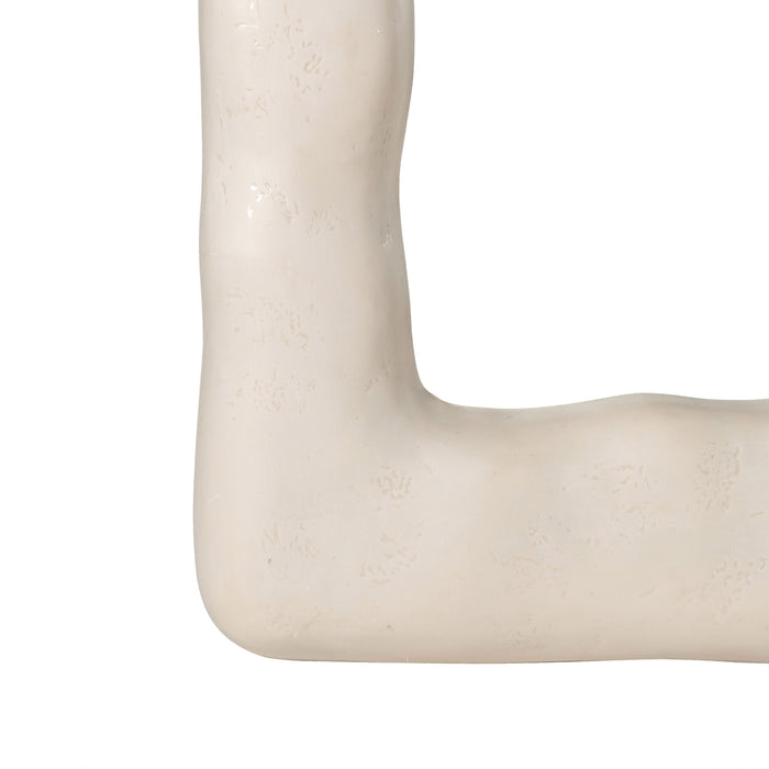 Kaia Cream Textured Small Floor Mirror - Home And Beyond